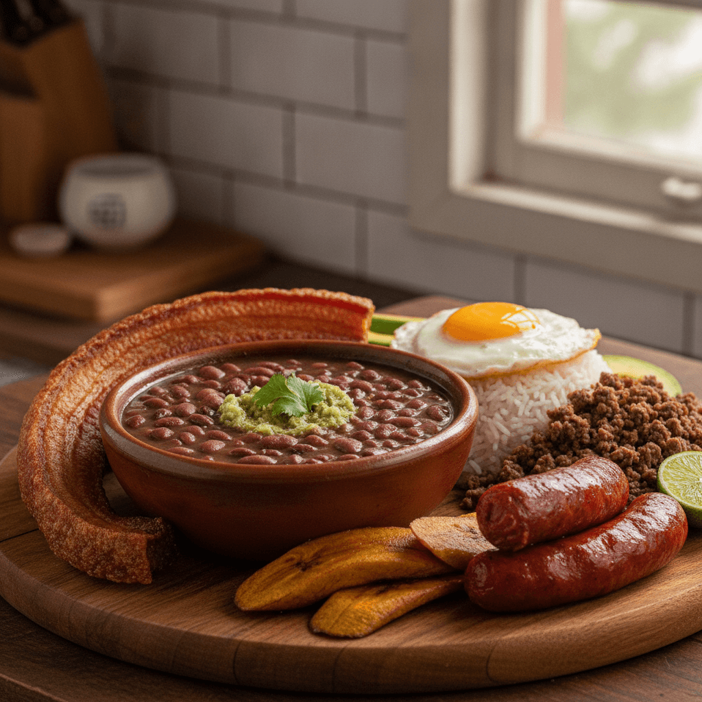 Bandeja paisa tradicional colombiana
